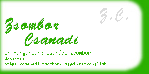 zsombor csanadi business card